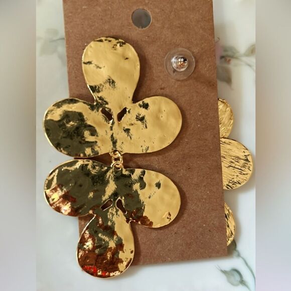 Leaf drop earrings A68 - Picture 5 of 6